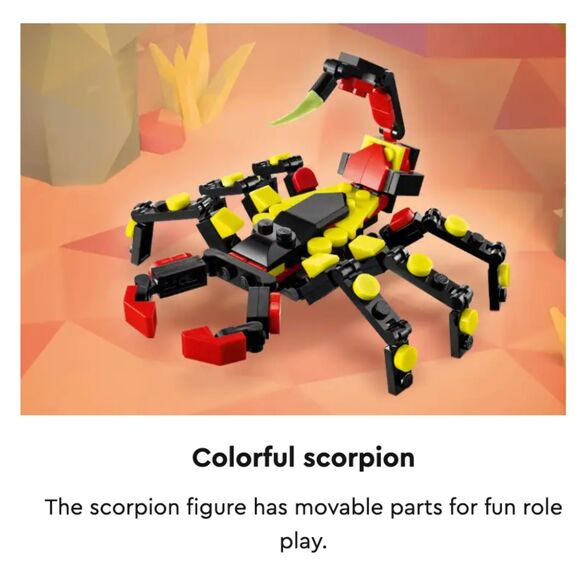 LEGO Lot 10713 31145 31159 Creator Spider Scorpion Snake Dragon Phoenix 3-in-1 - Picture 12 of 15